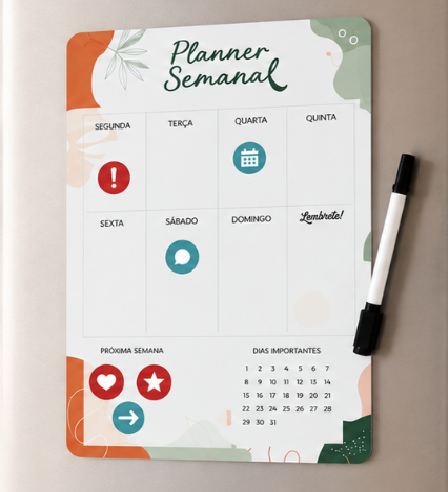 Planner Magnético Semanal A4